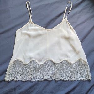 Aritzia Wilfred Cream Chimere Silk Camisole - XS